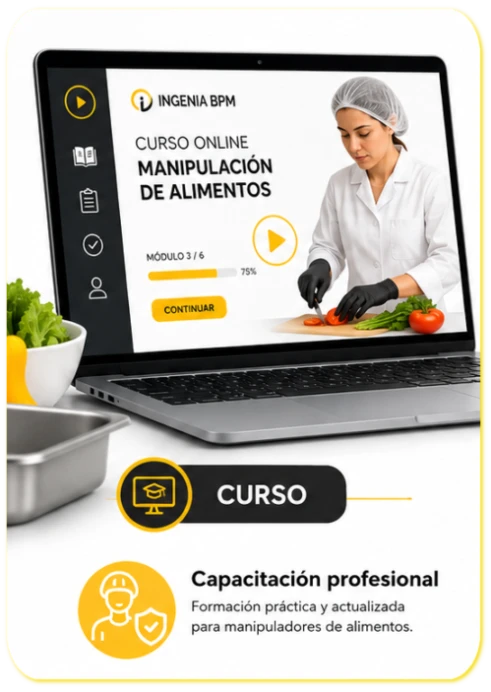 Certificado manipulación de alimentos